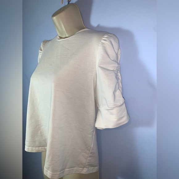 Walter Baker skippy white Puff Sleeve short sleeve tshirt basic size medium - Picture 3 of 7